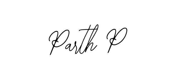 Design your own signature with our free online signature maker. With this signature software, you can create a handwritten (Bearetta-2O07w) signature for name Parth P. Parth P signature style 12 images and pictures png