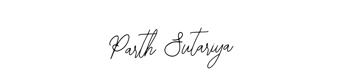 You should practise on your own different ways (Bearetta-2O07w) to write your name (Parth Sutariya) in signature. don't let someone else do it for you. Parth Sutariya signature style 12 images and pictures png