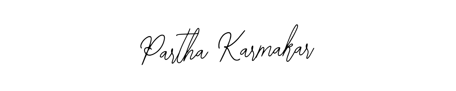 Design your own signature with our free online signature maker. With this signature software, you can create a handwritten (Bearetta-2O07w) signature for name Partha Karmakar. Partha Karmakar signature style 12 images and pictures png