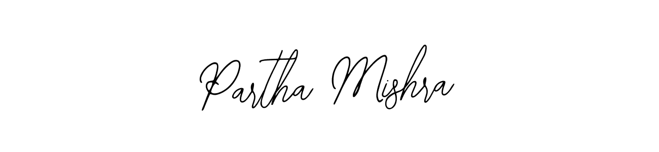 How to make Partha Mishra name signature. Use Bearetta-2O07w style for creating short signs online. This is the latest handwritten sign. Partha Mishra signature style 12 images and pictures png