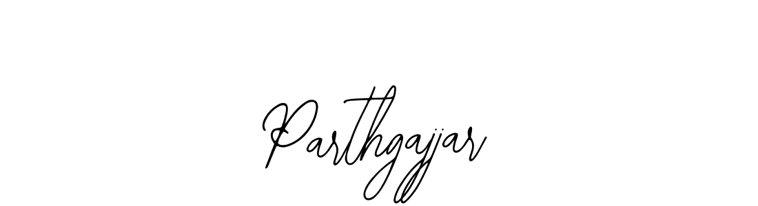 How to make Parthgajjar name signature. Use Bearetta-2O07w style for creating short signs online. This is the latest handwritten sign. Parthgajjar signature style 12 images and pictures png
