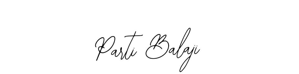 How to make Parti Balaji name signature. Use Bearetta-2O07w style for creating short signs online. This is the latest handwritten sign. Parti Balaji signature style 12 images and pictures png