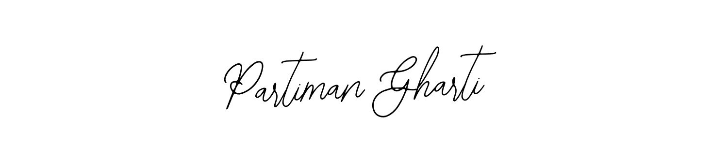 How to make Partiman Gharti name signature. Use Bearetta-2O07w style for creating short signs online. This is the latest handwritten sign. Partiman Gharti signature style 12 images and pictures png