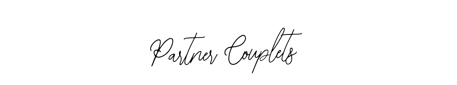 How to make Partner Couplets signature? Bearetta-2O07w is a professional autograph style. Create handwritten signature for Partner Couplets name. Partner Couplets signature style 12 images and pictures png