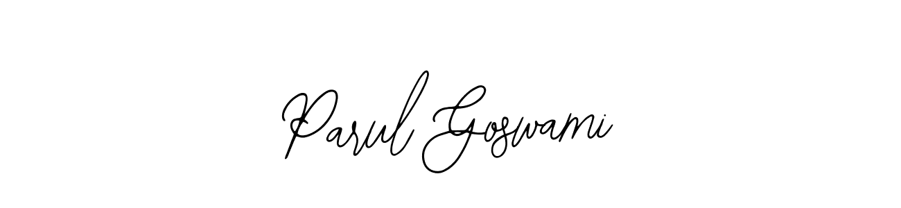 Design your own signature with our free online signature maker. With this signature software, you can create a handwritten (Bearetta-2O07w) signature for name Parul Goswami. Parul Goswami signature style 12 images and pictures png