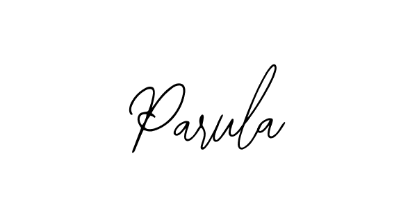Design your own signature with our free online signature maker. With this signature software, you can create a handwritten (Bearetta-2O07w) signature for name Parula. Parula signature style 12 images and pictures png