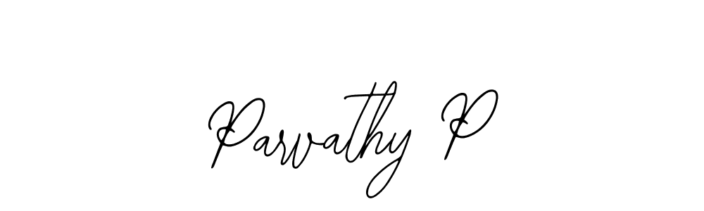 Use a signature maker to create a handwritten signature online. With this signature software, you can design (Bearetta-2O07w) your own signature for name Parvathy P. Parvathy P signature style 12 images and pictures png