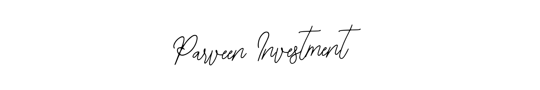 How to make Parveen Investment signature? Bearetta-2O07w is a professional autograph style. Create handwritten signature for Parveen Investment name. Parveen Investment signature style 12 images and pictures png