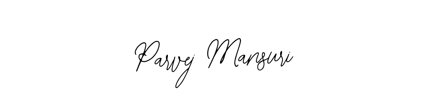Bearetta-2O07w is a professional signature style that is perfect for those who want to add a touch of class to their signature. It is also a great choice for those who want to make their signature more unique. Get Parvej Mansuri name to fancy signature for free. Parvej Mansuri signature style 12 images and pictures png