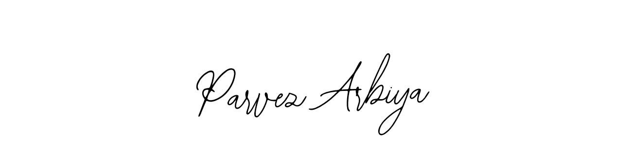 How to make Parvez Arbiya name signature. Use Bearetta-2O07w style for creating short signs online. This is the latest handwritten sign. Parvez Arbiya signature style 12 images and pictures png