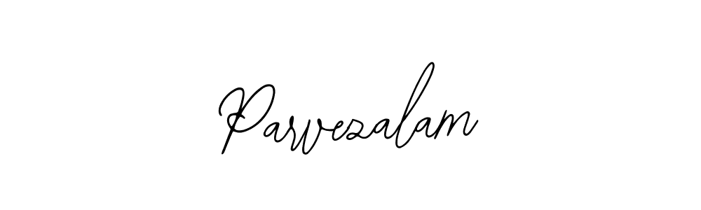 How to make Parvezalam name signature. Use Bearetta-2O07w style for creating short signs online. This is the latest handwritten sign. Parvezalam signature style 12 images and pictures png