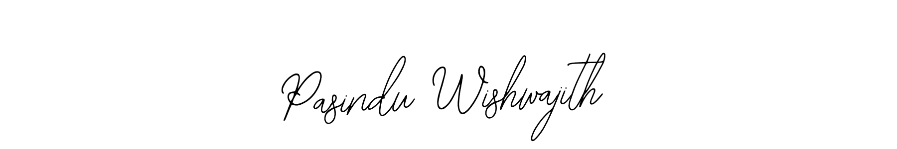 How to make Pasindu Wishwajith name signature. Use Bearetta-2O07w style for creating short signs online. This is the latest handwritten sign. Pasindu Wishwajith signature style 12 images and pictures png