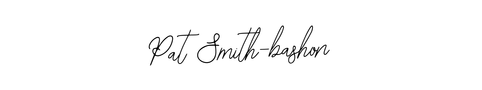 Use a signature maker to create a handwritten signature online. With this signature software, you can design (Bearetta-2O07w) your own signature for name Pat Smith-bashon. Pat Smith-bashon signature style 12 images and pictures png