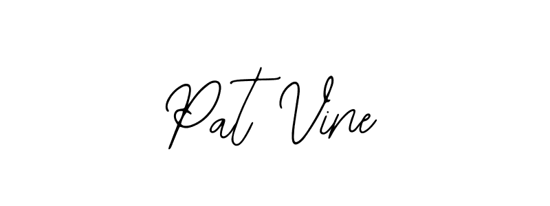 Use a signature maker to create a handwritten signature online. With this signature software, you can design (Bearetta-2O07w) your own signature for name Pat Vine. Pat Vine signature style 12 images and pictures png