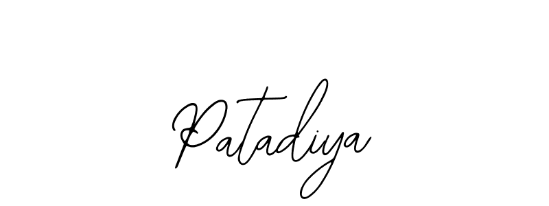 Use a signature maker to create a handwritten signature online. With this signature software, you can design (Bearetta-2O07w) your own signature for name Patadiya. Patadiya signature style 12 images and pictures png