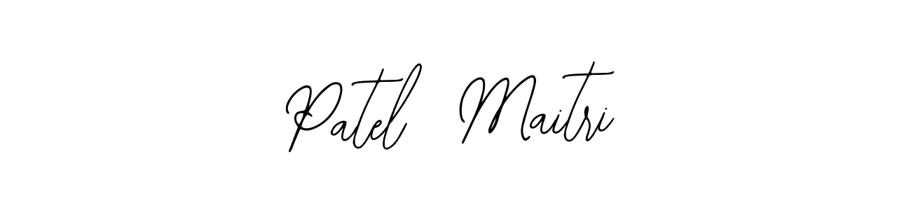 How to make Patel  Maitri name signature. Use Bearetta-2O07w style for creating short signs online. This is the latest handwritten sign. Patel  Maitri signature style 12 images and pictures png