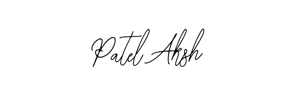 Patel Aksh stylish signature style. Best Handwritten Sign (Bearetta-2O07w) for my name. Handwritten Signature Collection Ideas for my name Patel Aksh. Patel Aksh signature style 12 images and pictures png