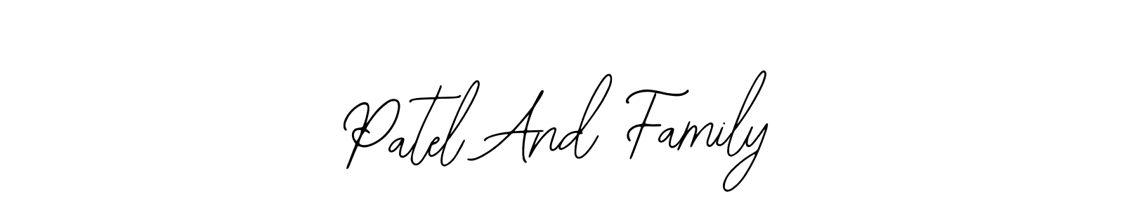 Make a beautiful signature design for name Patel And Family. Use this online signature maker to create a handwritten signature for free. Patel And Family signature style 12 images and pictures png