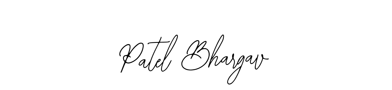 How to make Patel Bhargav name signature. Use Bearetta-2O07w style for creating short signs online. This is the latest handwritten sign. Patel Bhargav signature style 12 images and pictures png