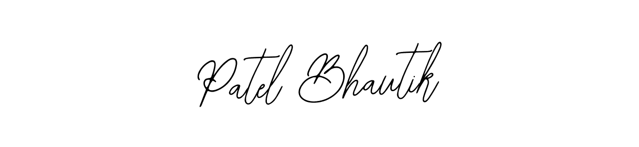 You should practise on your own different ways (Bearetta-2O07w) to write your name (Patel Bhautik) in signature. don't let someone else do it for you. Patel Bhautik signature style 12 images and pictures png