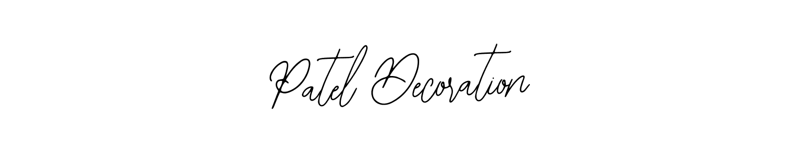 Design your own signature with our free online signature maker. With this signature software, you can create a handwritten (Bearetta-2O07w) signature for name Patel Decoration. Patel Decoration signature style 12 images and pictures png