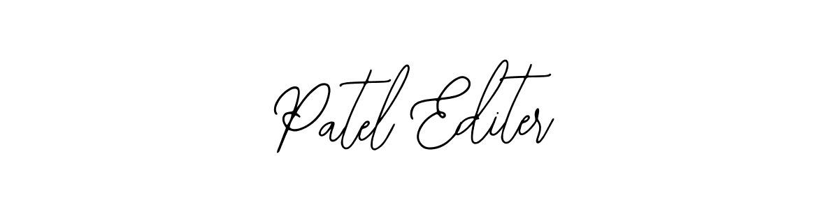 Similarly Bearetta-2O07w is the best handwritten signature design. Signature creator online .You can use it as an online autograph creator for name Patel Editer. Patel Editer signature style 12 images and pictures png