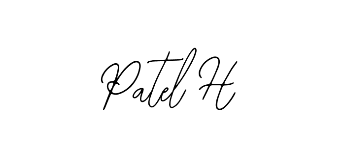 This is the best signature style for the Patel H name. Also you like these signature font (Bearetta-2O07w). Mix name signature. Patel H signature style 12 images and pictures png