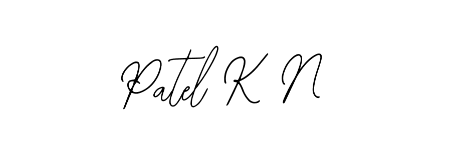if you are searching for the best signature style for your name Patel K N. so please give up your signature search. here we have designed multiple signature styles  using Bearetta-2O07w. Patel K N signature style 12 images and pictures png