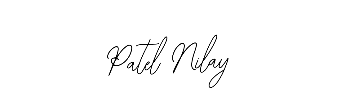 How to make Patel Nilay name signature. Use Bearetta-2O07w style for creating short signs online. This is the latest handwritten sign. Patel Nilay signature style 12 images and pictures png