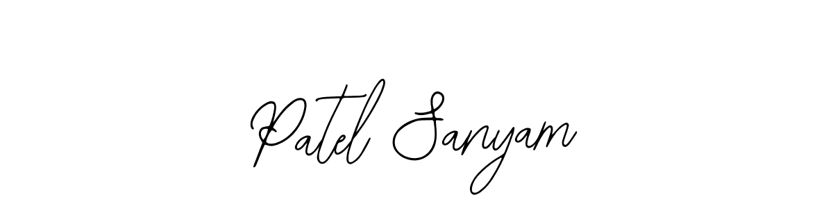 Bearetta-2O07w is a professional signature style that is perfect for those who want to add a touch of class to their signature. It is also a great choice for those who want to make their signature more unique. Get Patel Sanyam name to fancy signature for free. Patel Sanyam signature style 12 images and pictures png