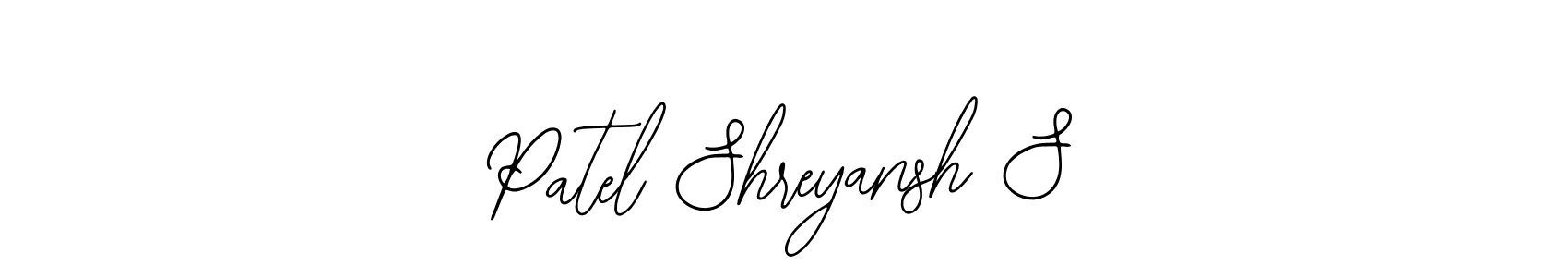 Create a beautiful signature design for name Patel Shreyansh S. With this signature (Bearetta-2O07w) fonts, you can make a handwritten signature for free. Patel Shreyansh S signature style 12 images and pictures png