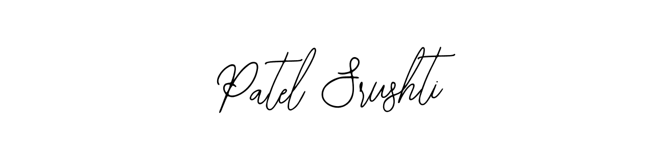 You should practise on your own different ways (Bearetta-2O07w) to write your name (Patel Srushti) in signature. don't let someone else do it for you. Patel Srushti signature style 12 images and pictures png