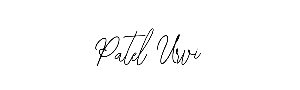 How to make Patel Urvi name signature. Use Bearetta-2O07w style for creating short signs online. This is the latest handwritten sign. Patel Urvi signature style 12 images and pictures png