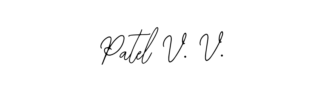 Use a signature maker to create a handwritten signature online. With this signature software, you can design (Bearetta-2O07w) your own signature for name Patel V. V.. Patel V. V. signature style 12 images and pictures png