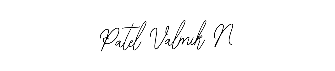 Bearetta-2O07w is a professional signature style that is perfect for those who want to add a touch of class to their signature. It is also a great choice for those who want to make their signature more unique. Get Patel Valmik N name to fancy signature for free. Patel Valmik N signature style 12 images and pictures png