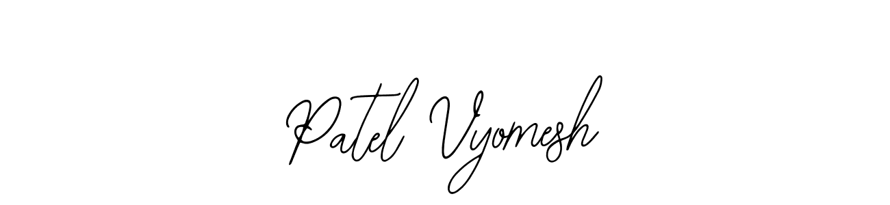 Also You can easily find your signature by using the search form. We will create Patel Vyomesh name handwritten signature images for you free of cost using Bearetta-2O07w sign style. Patel Vyomesh signature style 12 images and pictures png