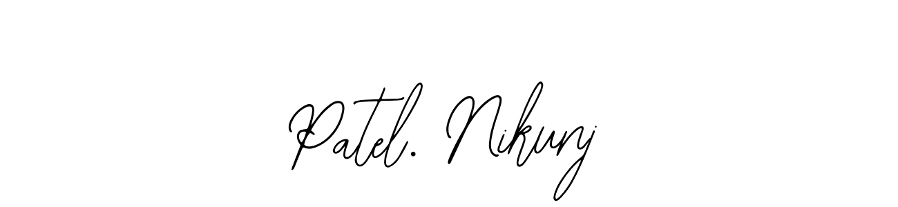 The best way (Bearetta-2O07w) to make a short signature is to pick only two or three words in your name. The name Patel. Nikunj include a total of six letters. For converting this name. Patel. Nikunj signature style 12 images and pictures png