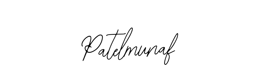 Use a signature maker to create a handwritten signature online. With this signature software, you can design (Bearetta-2O07w) your own signature for name Patelmunaf. Patelmunaf signature style 12 images and pictures png