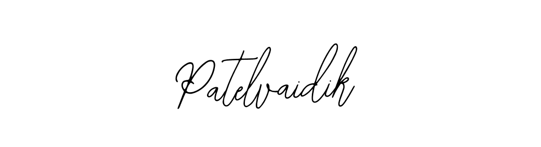 How to make Patelvaidik name signature. Use Bearetta-2O07w style for creating short signs online. This is the latest handwritten sign. Patelvaidik signature style 12 images and pictures png