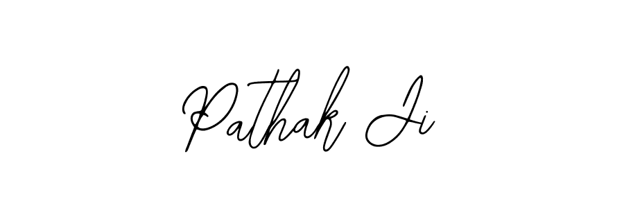 How to make Pathak Ji name signature. Use Bearetta-2O07w style for creating short signs online. This is the latest handwritten sign. Pathak Ji signature style 12 images and pictures png