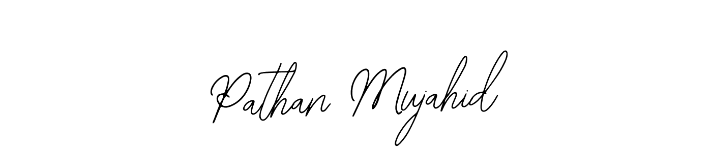The best way (Bearetta-2O07w) to make a short signature is to pick only two or three words in your name. The name Pathan Mujahid include a total of six letters. For converting this name. Pathan Mujahid signature style 12 images and pictures png