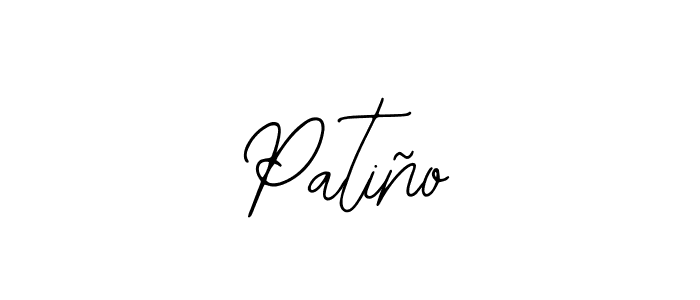 You should practise on your own different ways (Bearetta-2O07w) to write your name (Patiño) in signature. don't let someone else do it for you. Patiño signature style 12 images and pictures png