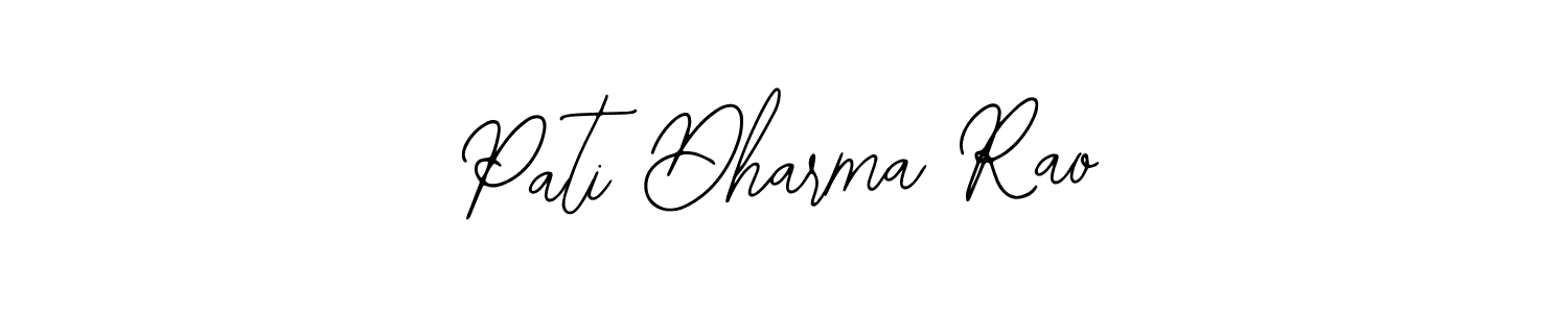 Bearetta-2O07w is a professional signature style that is perfect for those who want to add a touch of class to their signature. It is also a great choice for those who want to make their signature more unique. Get Pati Dharma Rao name to fancy signature for free. Pati Dharma Rao signature style 12 images and pictures png