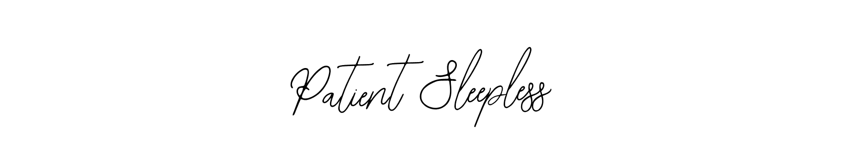 It looks lik you need a new signature style for name Patient Sleepless. Design unique handwritten (Bearetta-2O07w) signature with our free signature maker in just a few clicks. Patient Sleepless signature style 12 images and pictures png