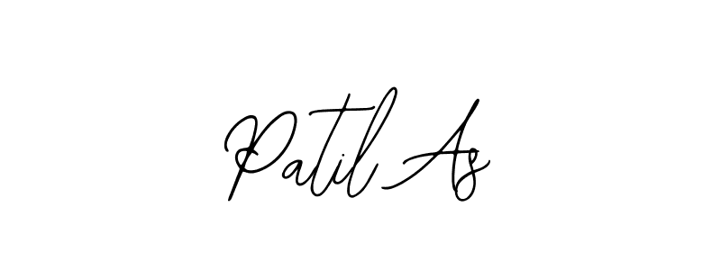 if you are searching for the best signature style for your name Patil As. so please give up your signature search. here we have designed multiple signature styles  using Bearetta-2O07w. Patil As signature style 12 images and pictures png