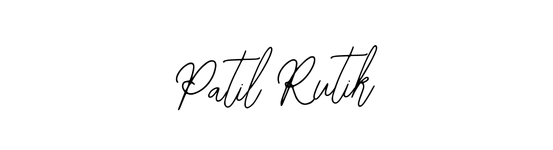 How to make Patil Rutik name signature. Use Bearetta-2O07w style for creating short signs online. This is the latest handwritten sign. Patil Rutik signature style 12 images and pictures png