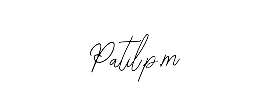 Also we have Patil.p.m name is the best signature style. Create professional handwritten signature collection using Bearetta-2O07w autograph style. Patil.p.m signature style 12 images and pictures png