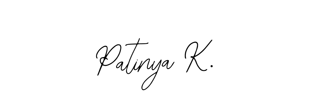 How to make Patinya K. signature? Bearetta-2O07w is a professional autograph style. Create handwritten signature for Patinya K. name. Patinya K. signature style 12 images and pictures png