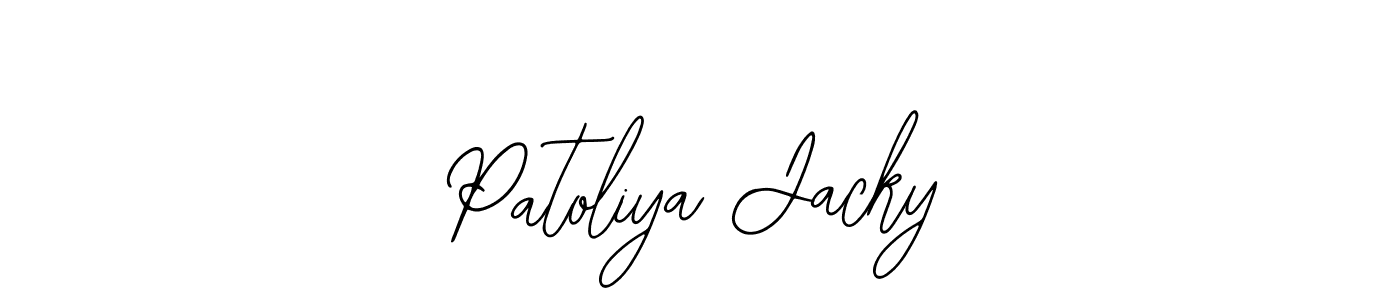Also we have Patoliya Jacky name is the best signature style. Create professional handwritten signature collection using Bearetta-2O07w autograph style. Patoliya Jacky signature style 12 images and pictures png