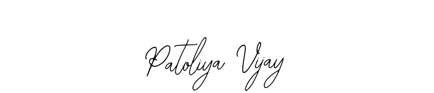 Similarly Bearetta-2O07w is the best handwritten signature design. Signature creator online .You can use it as an online autograph creator for name Patoliya Vijay. Patoliya Vijay signature style 12 images and pictures png